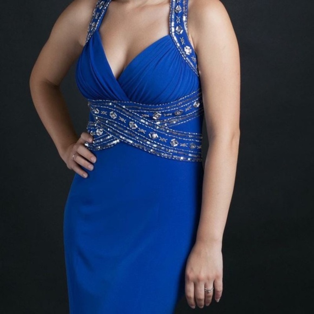 Blue Formal Homecoming Dress